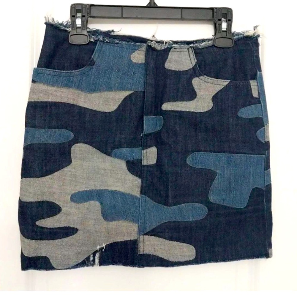 Denim mini skirt